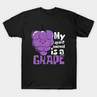 My Spirit Animal Is A Grape Funny T-Shirt